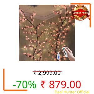 PORMONO LED Cherry Blossom Tree Branch Lights Willow Vine Lights Flexible Enchanted Fairy Lights