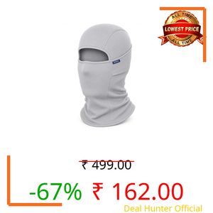 AUTOFRILL Balaclava for Men – Full face mask for Bikers Helmet Liner & Head Cover for Men Breathable Mask for Motorcycle Riding & Cycling (Grey, Pack of 1)