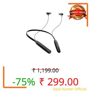 Kratos N1 Neckband Bluetooth Headphones with 30 Hours Playtime with 13mm Drivers, Rich Music Experience, Type C Fast Charging, Neckband Earphones with Voice Assistant & IPX4 Water Resistant