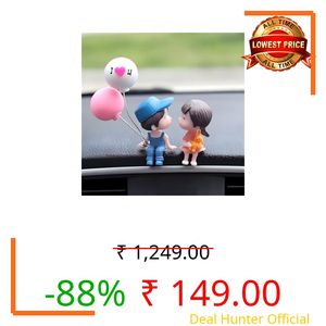Riyenio Cute Love Couple Car Dashboard Decor | Car Dashboard Decoration Items | Car Decor Accessories Showpiece for Car Interior Desk Decoration. (Multicolor)