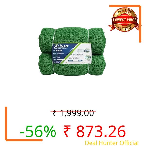 ALINAS Nylon Anti-Bird Pigeon Net for Balcony, Windows, and Terraces - Durable Green Mesh (12ft x 30ft)
