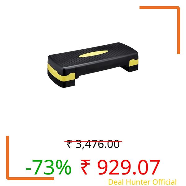 Btag Advanced Fitness Stepper for Aerobics & Cardio Training | Durable Polypropylene Construction | High Load Capacity 200 kg (Yellow)