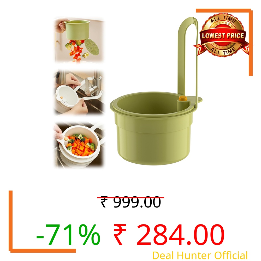 MBKOH Kitchen Sink Drain Basket, Double Layer Strainer Food Waste Filter Baskets,Hanging Sink Drains Holder,Detachable Strain Basket, Easy to Clean (Multi)