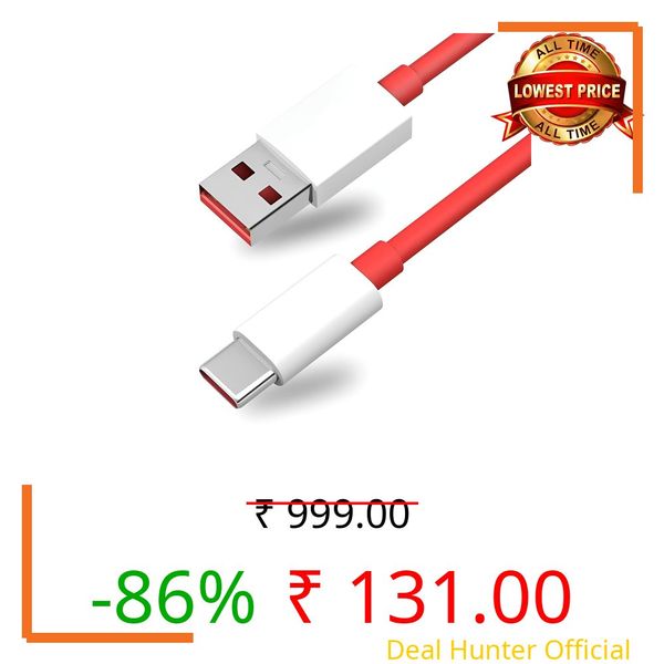 80W Charging Cable USB to Type C Warp Charger SuperVooc/Dash Fast Charge Cable for One plus 11,11R,10 Pro,10R,10T,9RT,9R,8R,8T Charge Cable for 6/6T/7/7T,Nord,Ce2 Lite 5G,Ce 3 5G, Red - 2 Meter