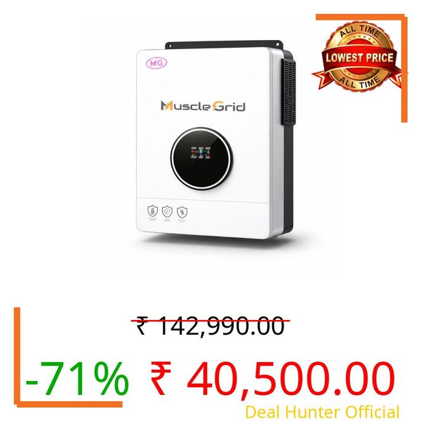 (BIS Certified) 6.2 kW True Hybrid Solar Inverter • True MPPT • Pure Sine Wave • LCD Display • Wall Mount • (2026 Model)