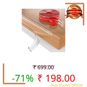 FORYUR 3-Meter Silicone Edge Protector Strip | Baby Corner Guards for Sharp Edges | Table, Bed & Furniture Safety Protectors | Baby Proofing Corner Guards & Edge Safety for Sharp Edges