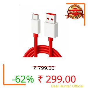FYNOX 80W Fast Charging Data Cable Compatible with Oneplus Realme Oppo Smartphones Laptop & Other Type C Devices | 480Mbps Data Transfer | Supports VOOC Dash DART SuperDART Flash Warp Charge (Red)