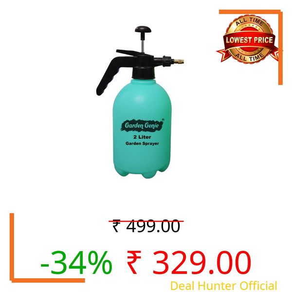 Garden Genie Pressure Spray Pump, 2 Litre | Multipurpose Garden Sprayer for Plants Home Garden | Water Spray Bottle for Gardening, Car & Bike Wash (Blue)