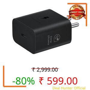 45W Super Fast Charger Compatible with Samsung Galaxy Smartphones | USB Type-C Rapid Charging Adapter for Galaxy S, Note & A Series | PD Fast Charging Wall Charger with Multi-Protection Safety