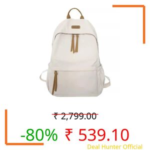 ASDIP Stylish Backpack for Men & Women | Lightweight Casual Travel & College Bag | Minimal Design Daily Use Backpack (white)