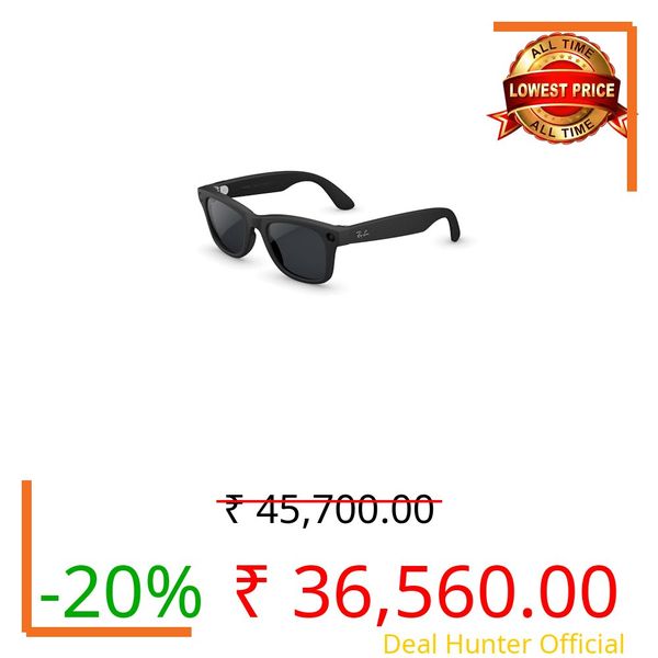Meta Ray-Ban (Gen 2), Wayfarer, Matte Black | Smart AI Glasses for Men, Women — 2X Battery Life — 3K Ultra HD Resolution — 12 MP Ultra-Wide Camera, Audio, Video — Transitions® Grey Lenses