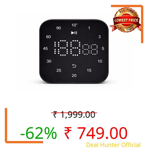 AERYS 199 Minute 60 Second Touch Magnetic Digital Kitchen Timer, Manual Countdown Kitchen Timer Countdown Clock for Seniors, Adult and Kids to Use (Pure Black)