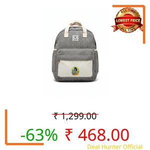 URBAN HIKE 100% Pure Hemp Fabric Clip Handle Backpack/Sack | Sustainable, Zero Waste, Unbleached Natural Storage Bag | Small Travel Gear Pouch || Radha Krishan design