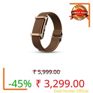 Pebble Qore 2 Smart Band Heart Rate | HRV | Body Temperature Monitoring | Sleep Tracker | 5ATM Water Resistant | Multiple Sports Modes | Premium Metal Body (Lunar Brown)