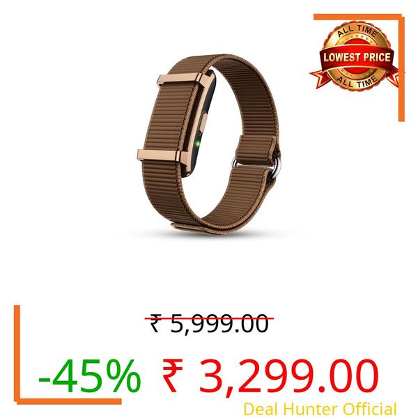 Pebble Qore 2 Smart Band Heart Rate | HRV | Body Temperature Monitoring | Sleep Tracker | 5ATM Water Resistant | Multiple Sports Modes | Premium Metal Body (Lunar Brown)
