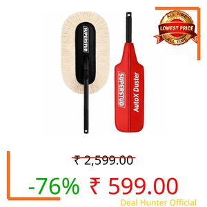SUPERSTUD AUTOX Pro Duster - Car Duster Microfiber Brush Long | Lint-Free & Scratch-Free | Wax Coating for 3xPerformance | Car Accessories 2026 | (1Pcs)