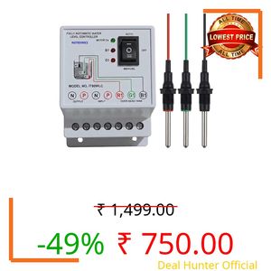 Nutronics® Fully Automatic Water Level Controller and Indicator with 3 Sensors (White, NI80WLC)