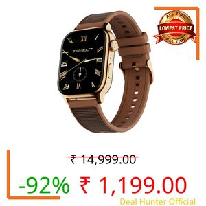 Fire-Boltt Rise Force Smart Watch 1.85” Display, Nylon–Fluoroelastomer Hybrid Strap, Rotating Crown, Bluetooth Calling, Dual Button Control, Metal Body Smartwatch for Men and Women Soft Rose