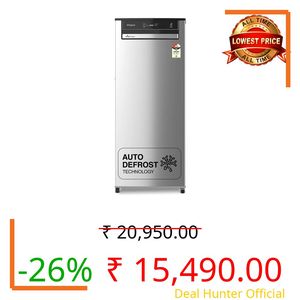 Whirlpool 192 L 3 Star Vitamagic PRO Frost Free Direct-Cool Single Door Refrigerator (215 VMPRO PRM 3S RADIANT STEEL-Y, Silver, Auto Defrost Technology, 2026 Model)