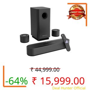 Zebronics 2026 Launch 550W Soundbar with Dolby Atmos, DTS X, 5.1 CH, 13.33cm Wireless Subwoofer & Rear Satellites, LED Display, BT v5.3, HDMI eARC, Wall Mountable, Matte Finish (Juke Bar 9710C)