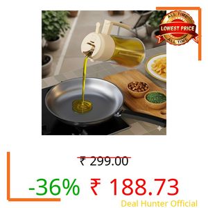 Clazkit 2-in-1 Oil Dispenser & Sprayer for Kitchen, 500ml Food-Grade Plastic Oil Bottle with Non-Drip Spout, Ergonomic Grip, Leak-Proof Lid, Easy Refill Wide Mouth, Lightweight