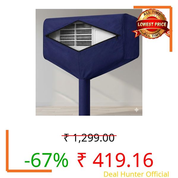 Arvkaroli || Ac Service Plastic Jacket (Wash Bag) For 1 Ton, 1.5 Ton Split Ac Which Is Waterproof Indoor Unit Cover With Drain Outlet For Cleaning Purpose (Wash Bag Blue) (2Ton)