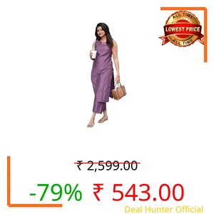 ANNI Designer Women's Rayon Viscose Solid Straight Kurta with Palazzo (RIMPY Purple_4XL_Purple_XXXX-Large)