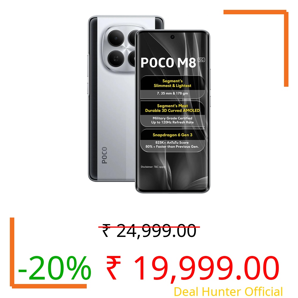 Poco M8 5G Frost Silver 8GB RAM 256GB ROM