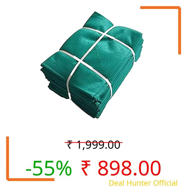 Green Shade Net, 50% UV Sun Protection, for Terrace, Garden, Green House, Balcony, & Gardening Multipurpose Agro Netting (10x40 feet)