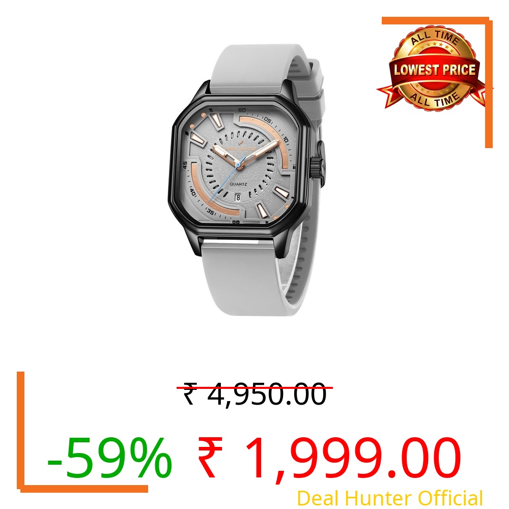 Daniel Hechter Paris Rivoli Collection Modern Analog Watch for Men with Octagon Dial and Silicon Band-DHM1003