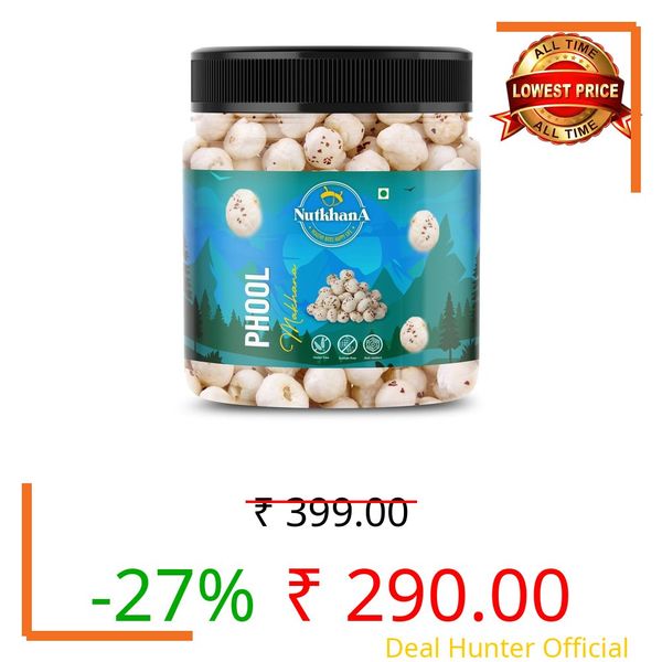Nut khana Phool Makhana Fox Nuts 250 gm | Phool Makhana Indian Snacks | Lotus Seed | Indian Puffed Snacks | Healthy Puffed Snacks