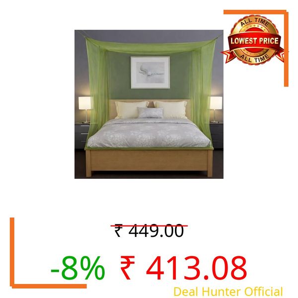 Yuvraz Mosquito Net for Bed | Foldable & Breathable Bed Net with Strong Mesh | All-Round Protection from Mosquitoes, Flies & Insects Ideal for Double/Single Bed (Olive Green, 8 * 8 ft)