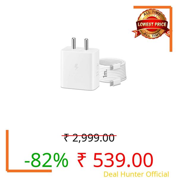 45W GaN Type C Super Fast Charger Compatible with Samsung Galaxy S/A/M/F/Z All Series,S26/S25/S24/S23/S22/S21 /Fe/Plus/Ultra/Z Fold/Z Flip & Other Device,Original BIS Certified Charger (2Yrs Warranty)