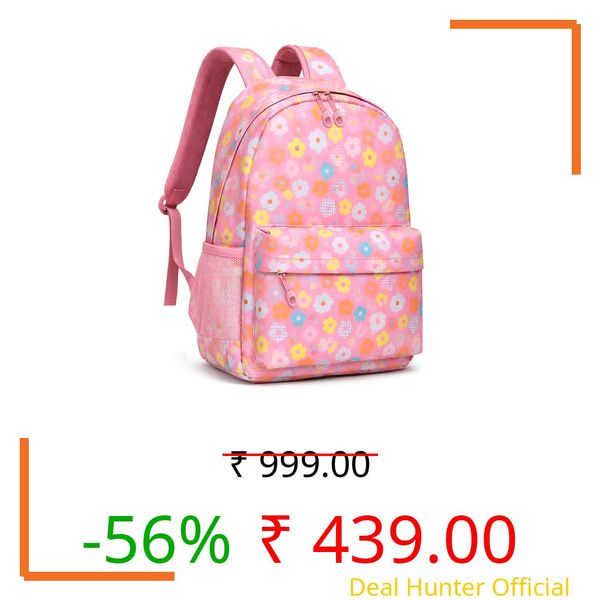 GYNSUN Medium School Bag for Girls with Bottle Compartment, Waterproof Women Laptop Backpack for College, Tuition, Office