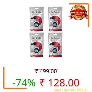 Go ScaLe Washing Machine Cleaner Descaler Powder Descaling Appliance Quick Drum Descale Deep Cleaning for Semi and Fully Automatic Front and Top Load Tub Clean Pouches 100 gm (Pack Of 4)