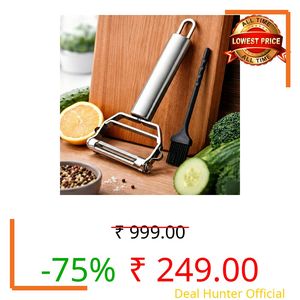 3-in-1 Vegetable Peeler for Fruits & Vegetables, Stainless Steel Multi Purpose Kitchen Peeler with Julienne Shredder, Slicer & Grater, Ultra Sharp Rust-Proof Manual Vegetable Cutter – CLOUDVALLEY