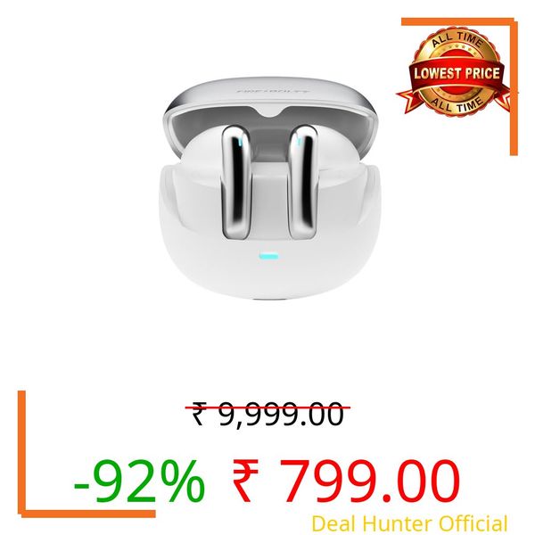 Fire-Boltt Newly Launched Aero Fit TWS Earbuds with Custom EQ, Bluetooth 5.4 Wireless Earphones, 50H Playtime, Fast Charging Case, 50ms Low Latency Gaming & Touch Controls Polar White