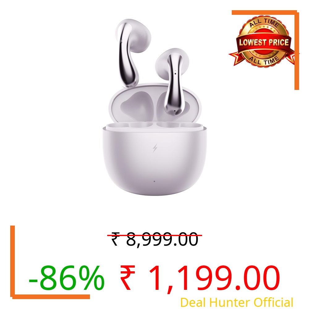 Fire-Boltt Newly Launched Aero Lite TWS Earbuds Custom EQ Wireless Bluetooth 5.4 Music & App Support 50H Playtime Fast Charging Case 50ms Low Latency for Gaming Touch Controls Frost Pink