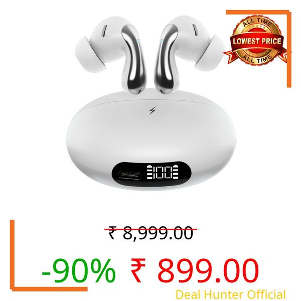 Fire-Boltt Newly Launched Aero Drift TWS Earbuds Custom EQ Wireless Bluetooth 5.4 Music & App Support 50H Playtime Battery Display Fast Charging Case 50ms Low Latency Touch Controls White