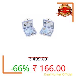 SM MEGA BAZAR Transparent Card Holder Wallet for Men and Women, Pack of 2