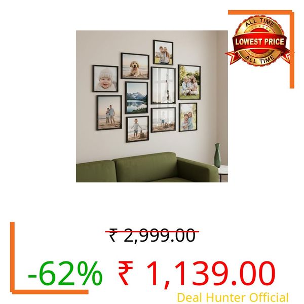 kotart Photo Frame For Wall Decor | Collage Picture Frames For Wall Decor | Aesthetic Rectangular Photo Frames For Home Decor Office Livingroom Bedroom | Set of 10