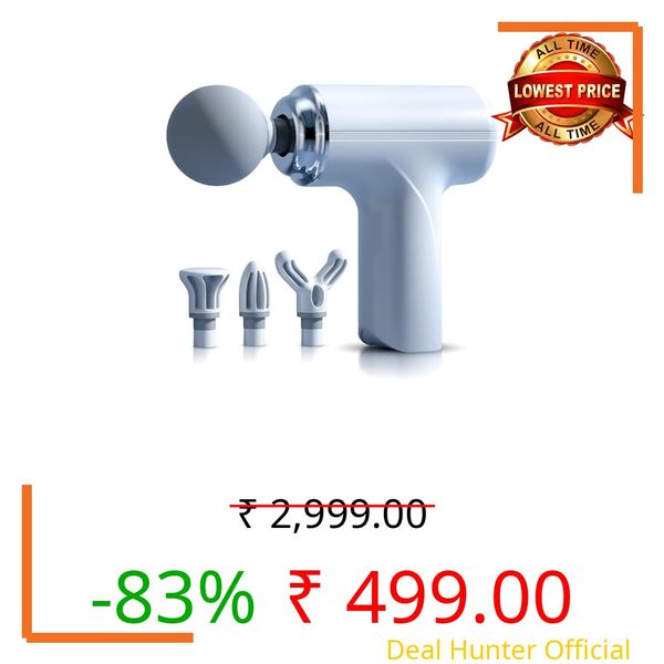 Diamo Care Massage Gun for Deep Tissue, Muscle & Body Pain Relief | Special Body Massager for Pain Relief | Massage Gun for Back Leg & Full Body, Neck, Shoulder, Back, Foot | 4 Specialized Heads For Full Body Pain Relief (Multicolor)