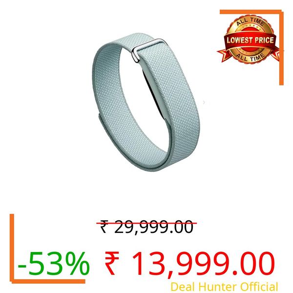 Google Fitbit Air - Screenless Activity Tracker - Fog | Tracker with Fitness, Heart Rate, Sleep Tracking, Personalized AI-Powered Coaching, Compatible with iOS and Android, One Size