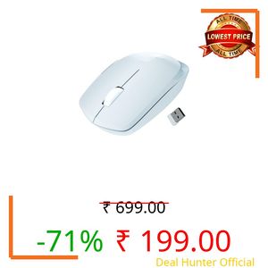 Zebronics Wireless Mouse, 2.4GHz, 3200 DPI, 3 Buttons, Comfortable & Ergonomic, USB Nano Receiver, On/Off Switch, Power-Saving Mode, Works on Most Surfaces, for Mac | Laptop | Computer (Freego, Blue)