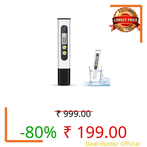 CBK Tds Meter, Total Dissolved Solids Meter, Water Quality Tester, Ppm Tester For Water Testing - White