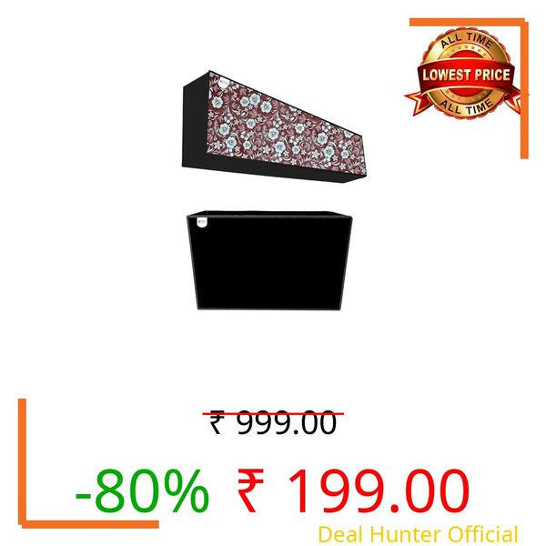 CROSIA CRAFT Split AC 1 Ton Cover Indoor & Outdoor Unit | Heavy-Duty PVC Waterproof AC Cover | Dustproof, UV Resistant, All-Weather Protection | Scratch Resistant | Home & Office Use clr37