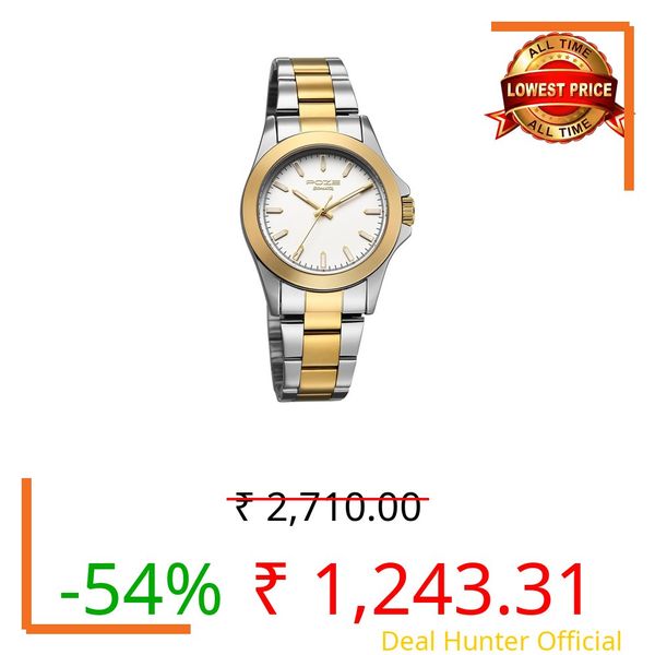 Sonata Poze 8 Quartz Analog with White Dial IPS+IPG Stainless Steel Strap Watch for Men - SP70105BM01W