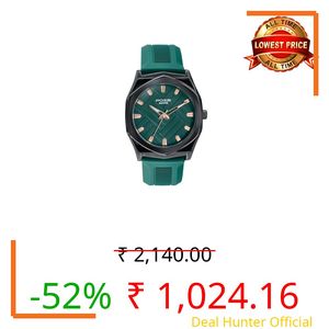 Sonata Poze 8 Quartz Analog with Green Dial Green Silicon Strap Watch for Men - SP70107NP02W