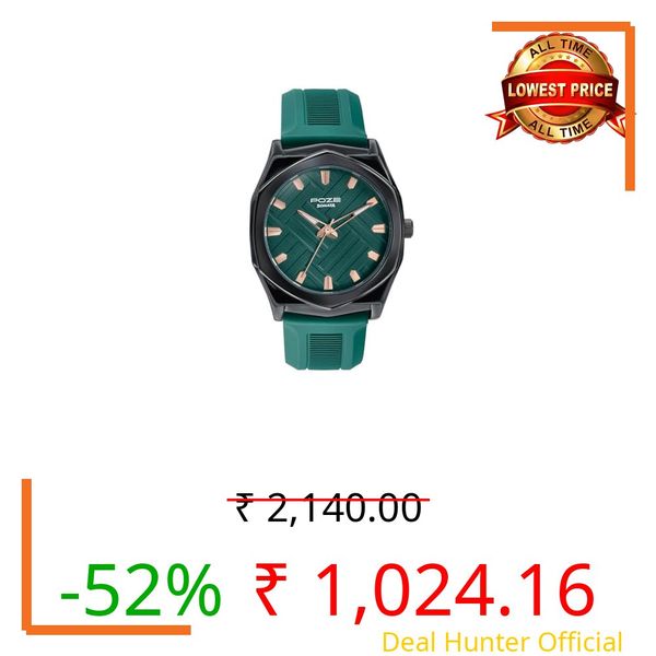 Sonata Poze 8 Quartz Analog with Green Dial Green Silicon Strap Watch for Men - SP70107NP02W