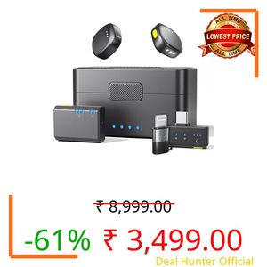 LEKATO Wireless Microphone with Noise Reduction for Camera DSLR, iOS & Android, 360° Audio Pickup, Long Range & Battery Life | Mic for YouTube Video Recording & Vlogging